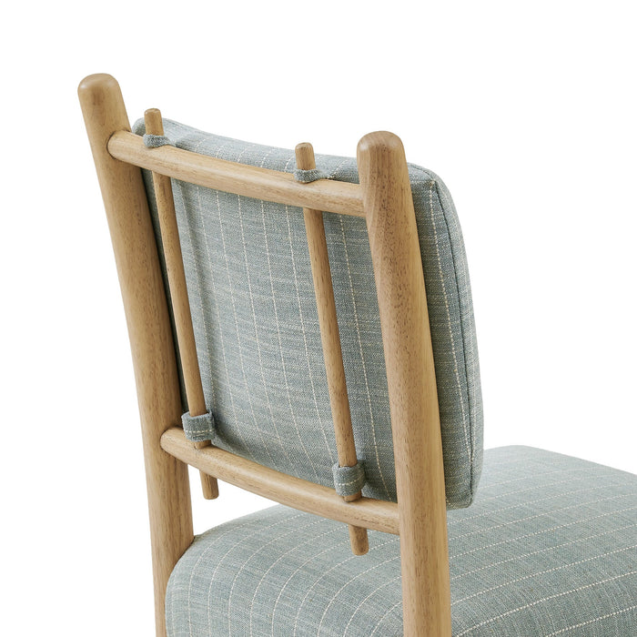 Modway Mauden Striped Dining Side Chairs Set of 2 in Spa Blue Stripe - lifestyle view 12
