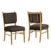 Modway Mauden Performance Velvet Dining Side Chairs Set of 2 in Chocolate Brown - front view