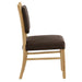 Modway Mauden Performance Velvet Dining Side Chairs Set of 2 in Chocolate Brown - side view