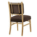 Modway Mauden Performance Velvet Dining Side Chairs Set of 2 in Chocolate Brown - detail view