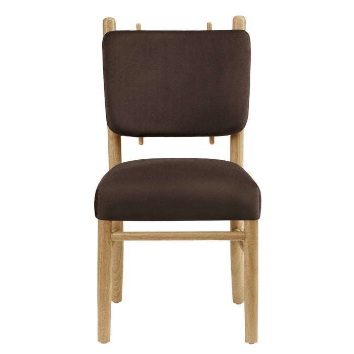 Modway Mauden Performance Velvet Dining Side Chairs Set of 2 in Chocolate Brown - lifestyle view
