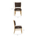 Modway Mauden Performance Velvet Dining Side Chairs Set of 2 in Chocolate Brown - dimensions and specifications 18