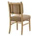Modway Mauden Performance Velvet Dining Side Chairs Set of 2 in Taupe - detail view