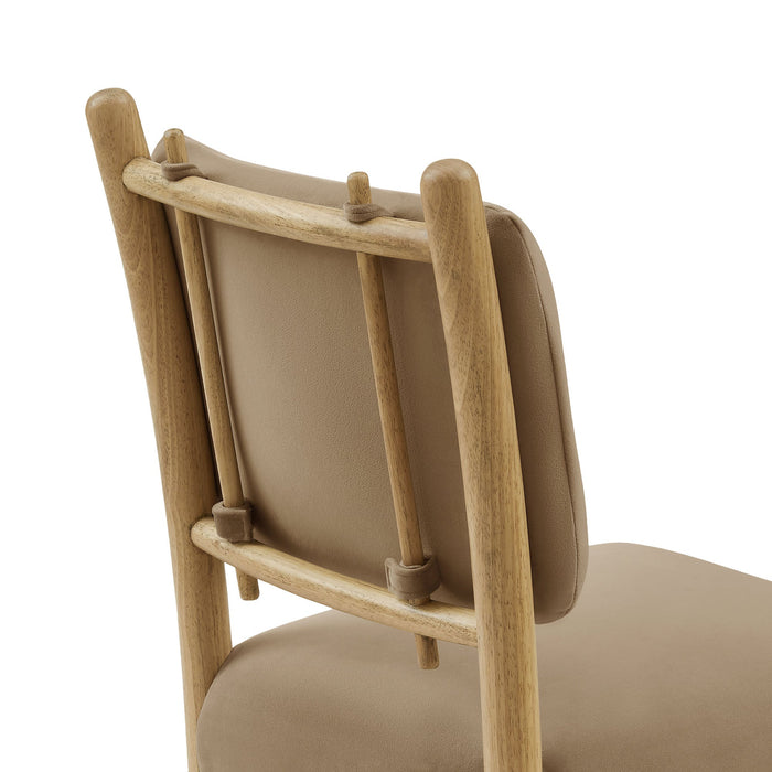 Modway Mauden Performance Velvet Dining Side Chairs Set of 2 in Taupe - lifestyle view 12
