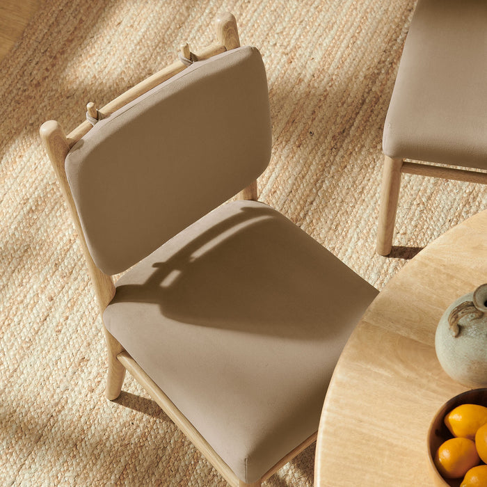 Modway Mauden Performance Velvet Dining Side Chairs Set of 2 in Taupe - lifestyle view 14