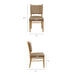 Modway Mauden Performance Velvet Dining Side Chairs Set of 2 in Taupe - dimensions and specifications 20