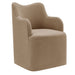 Modway Cordelle Linen Blend Swivel Dining Chair in Almond - front view