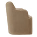 Modway Cordelle Linen Blend Swivel Dining Chair in Almond - angled view