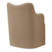 Modway Cordelle Linen Blend Swivel Dining Chair in Almond - side view