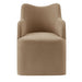 Modway Cordelle Linen Blend Swivel Dining Chair in Almond - detail view