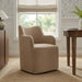 Modway Cordelle Linen Blend Swivel Dining Chair in Almond - lifestyle view 20