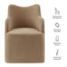 Modway Cordelle Linen Blend Swivel Dining Chair in Almond - dimensions and specifications