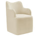 Modway Cordelle Linen Blend Swivel Dining Chair in Linen - front view