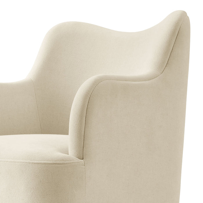 Modway Cordelle Linen Blend Swivel Dining Chair in Linen - lifestyle view