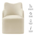 Modway Cordelle Linen Blend Swivel Dining Chair in Linen - dimensions and specifications