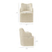 Modway Cordelle Linen Blend Swivel Dining Chair in Linen - dimensions and specifications 23