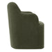 Modway Cordelle Linen Blend Swivel Dining Chair in Sage - angled view