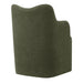 Modway Cordelle Linen Blend Swivel Dining Chair in Sage - side view