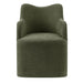 Modway Cordelle Linen Blend Swivel Dining Chair in Sage - detail view