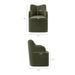 Modway Cordelle Linen Blend Swivel Dining Chair in Sage - dimensions and specifications 27