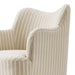 Modway Cordelle Linen Blend Swivel Dining Chair in Oatmeal Stripe - lifestyle view
