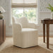 Modway Cordelle Linen Blend Swivel Dining Chair in Oatmeal Stripe - lifestyle view 13