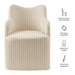 Modway Cordelle Linen Blend Swivel Dining Chair in Oatmeal Stripe - dimensions and specifications