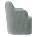Modway Cordelle Linen Blend Swivel Dining Chair in Spa Blue Stripe - angled view