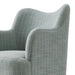 Modway Cordelle Linen Blend Swivel Dining Chair in Spa Blue Stripe - lifestyle view