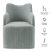 Modway Cordelle Linen Blend Swivel Dining Chair in Spa Blue Stripe - dimensions and specifications