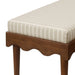 Modway Mirette Scalloped Edge Striped Accent Bench in Oatmeal Stripe - lifestyle view