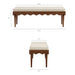 Modway Mirette Scalloped Edge Striped Accent Bench in Oatmeal Stripe - dimensions and specifications 18
