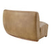 Modway Rialta Curved Armless Vegan Leather Sectional Loveseat in Toast - side view