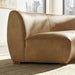 Modway Rialta Curved Armless Vegan Leather Sectional Loveseat in Toast - lifestyle view 6