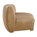 Modway Rialta Curved Right-Arm Vegan Leather Sectional Loveseat in Toast - angled view
