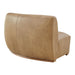 Modway Rialta Curved Right-Arm Vegan Leather Sectional Loveseat in Toast - side view