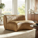 Modway Rialta Curved Right-Arm Vegan Leather Sectional Loveseat in Toast - lifestyle view 7