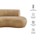 Modway Rialta Curved Right-Arm Vegan Leather Sectional Loveseat in Toast - dimensions and specifications