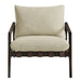 Modway Nomi Outdoor Teak Wood Sling Chair in Dark Brown Sand - side view