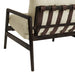 Modway Nomi Outdoor Teak Wood Sling Chair in Dark Brown Sand - lifestyle view