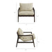 Modway Nomi Outdoor Teak Wood Sling Chair in Dark Brown Sand - dimensions and specifications 36