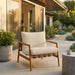 Modway Nomi Outdoor Teak Wood Sling Chair in Natural Sand - lifestyle view 29