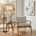 Modway Nomi Outdoor Teak Wood Sling Chair in Natural Sand - lifestyle view 23