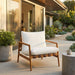 Modway Nomi Outdoor Teak Wood Sling Chair in Natural White - lifestyle view 28