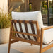 Modway Nomi Outdoor Teak Wood Sling Chair in Natural White - lifestyle view 16