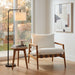 Modway Nomi Outdoor Teak Wood Sling Chair in Natural White - lifestyle view 22