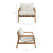 Modway Nomi Outdoor Teak Wood Sling Chair in Natural White - dimensions and specifications 32