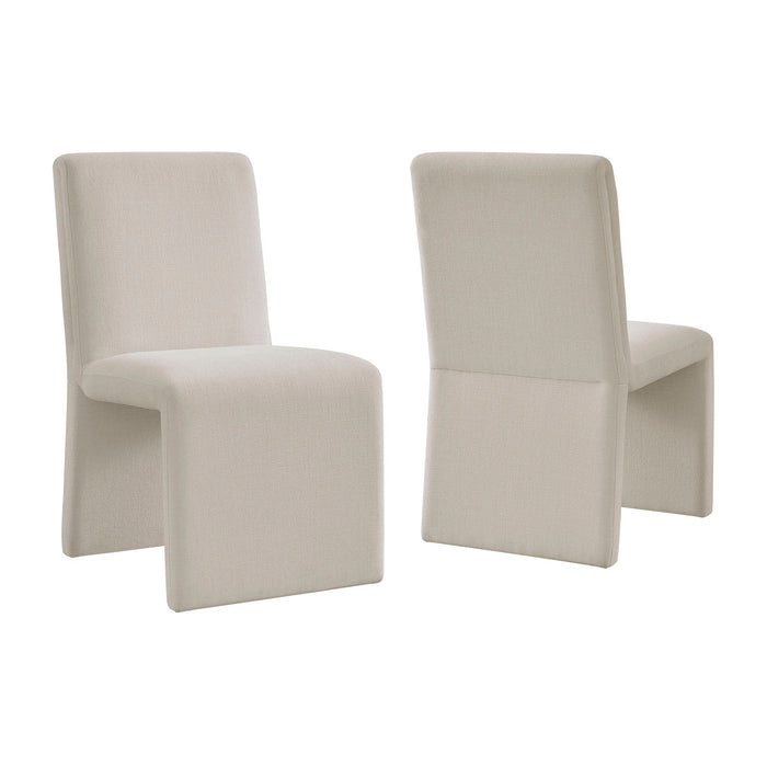 Emory Upholstered Fabric Dining Side Chair Set of 2 Salt