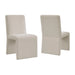 Emory Upholstered Fabric Dining Side Chair Set of 2 Salt