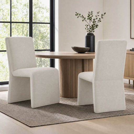 Emory Upholstered Fabric Dining Side Chair Set of 2 Salt